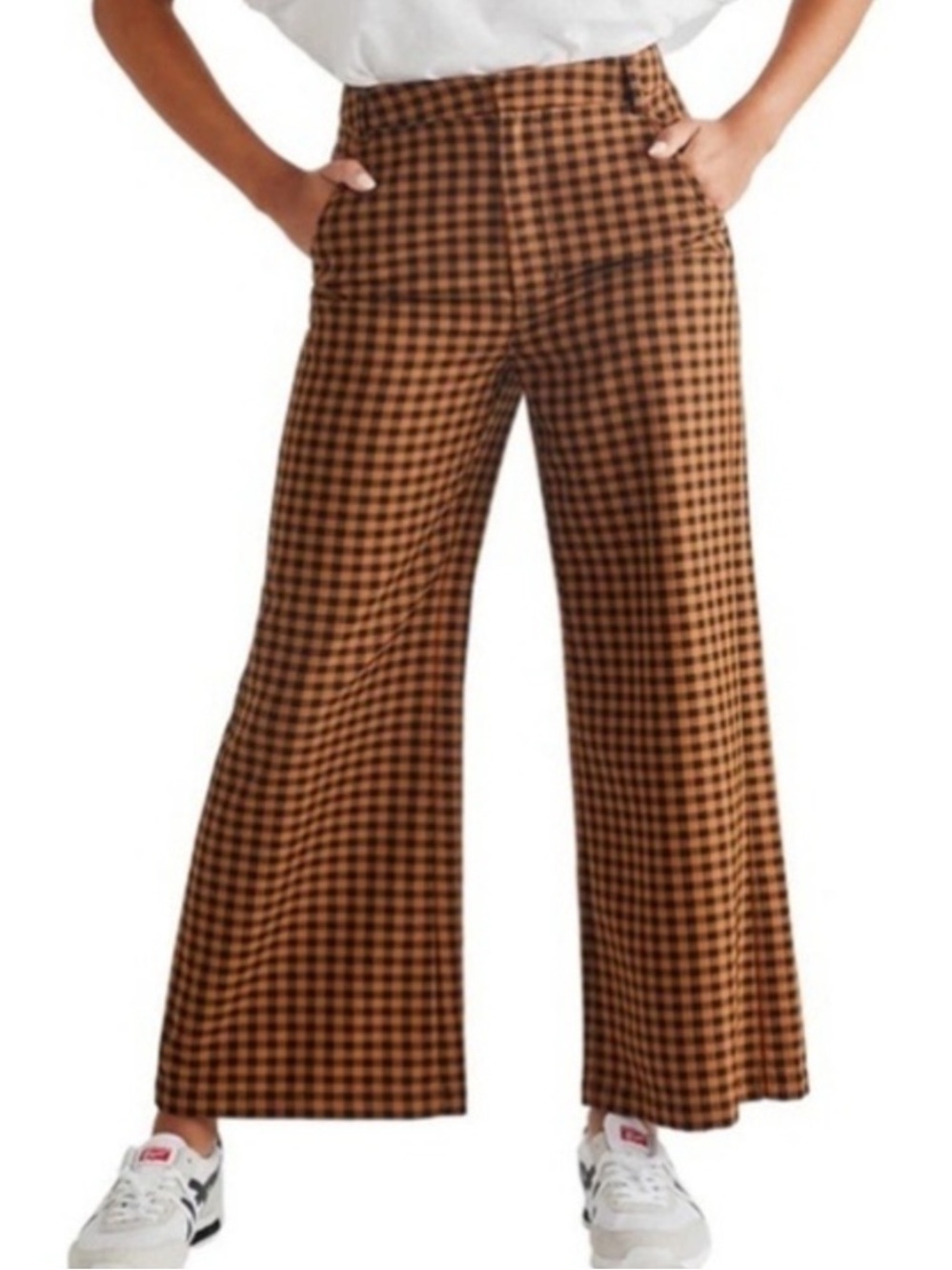 Free People Mott Street Cropped Wide Leg Trouser Pants